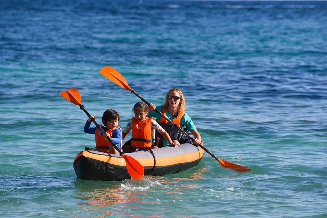 100 2/3 PERSON TOURING INFLATABLE KAYAK - ORANGE