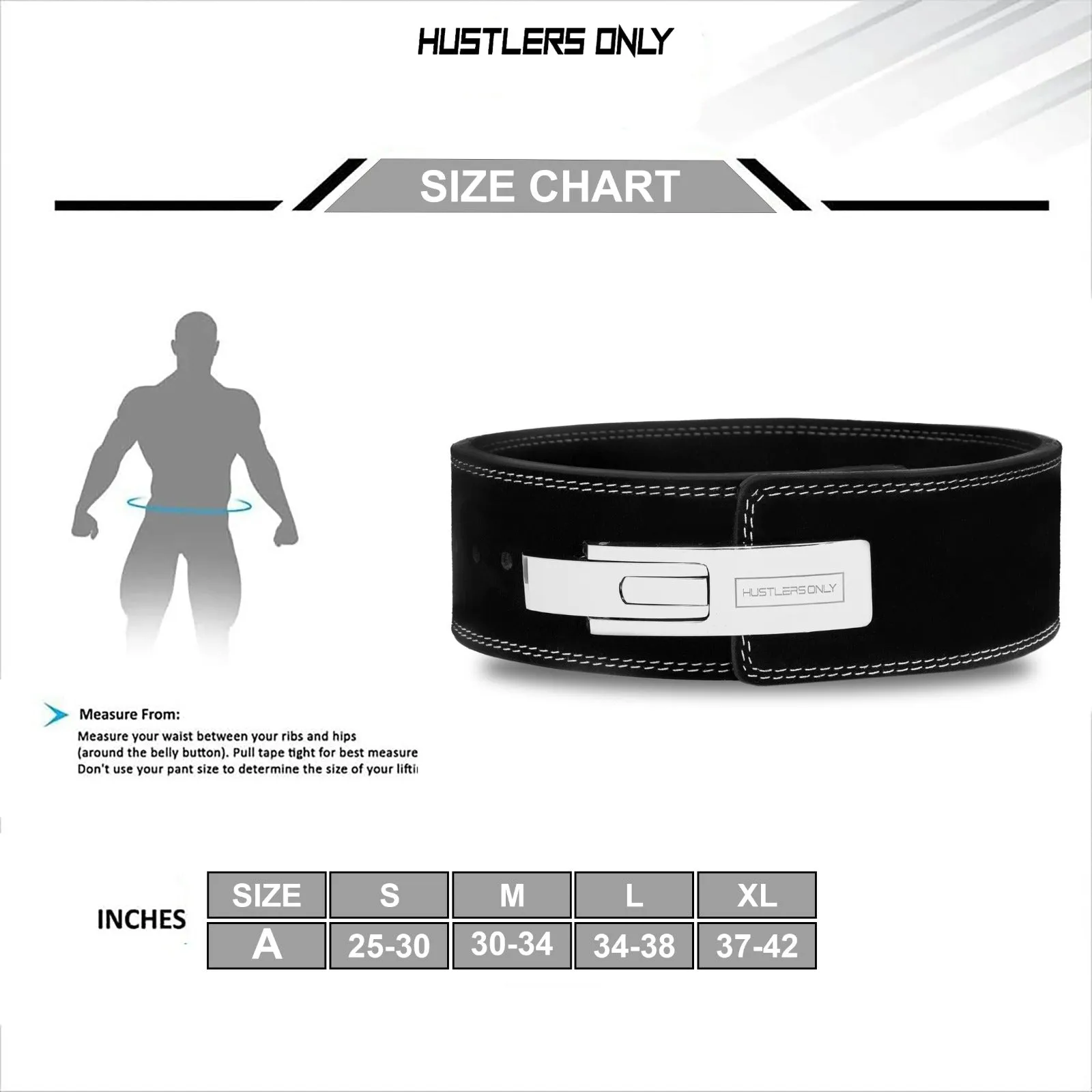 10mm PRO Suede Weightlifting Lever Belt - Black