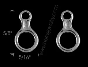 15 mm Figure 8 Descender Earrings - Sterling - Rock Climbing Jewelry