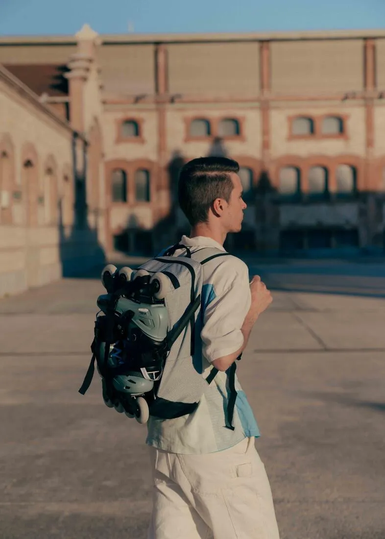 20-Litre Inline Skating Backpack BP100 - Burgundy