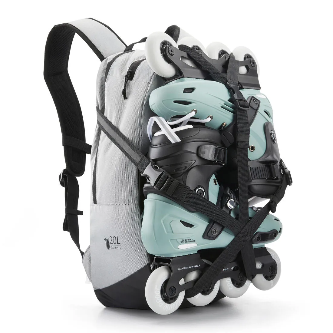 20-Litre Inline Skating Backpack BP100 - Burgundy