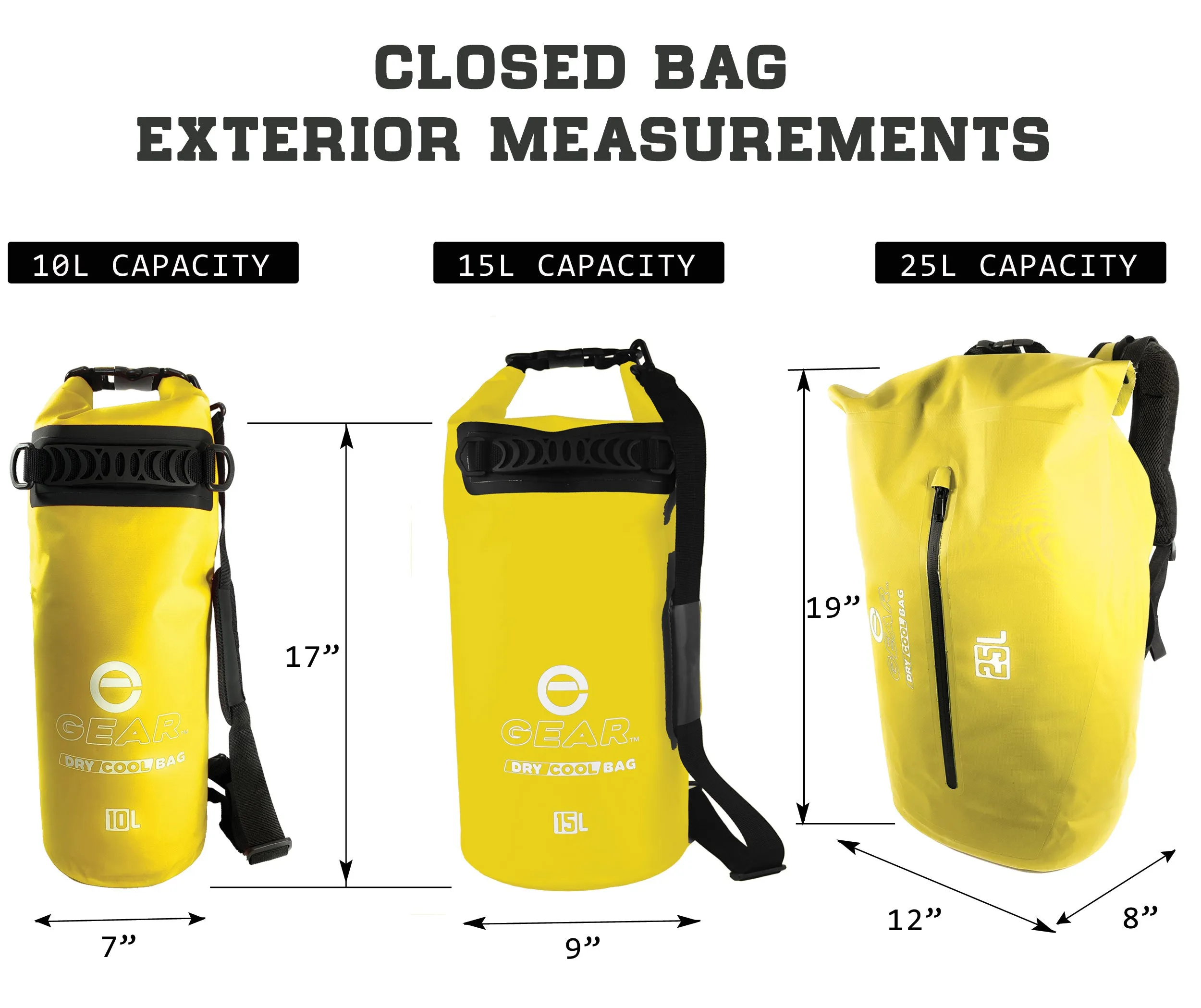 25L - Enthusiast Gear Insulated Dry Bag Floating Cooler – Roll Top, Leak Proof, Waterproof, Collapsible - Perfect for Kayaking Fishing Beach Hiking