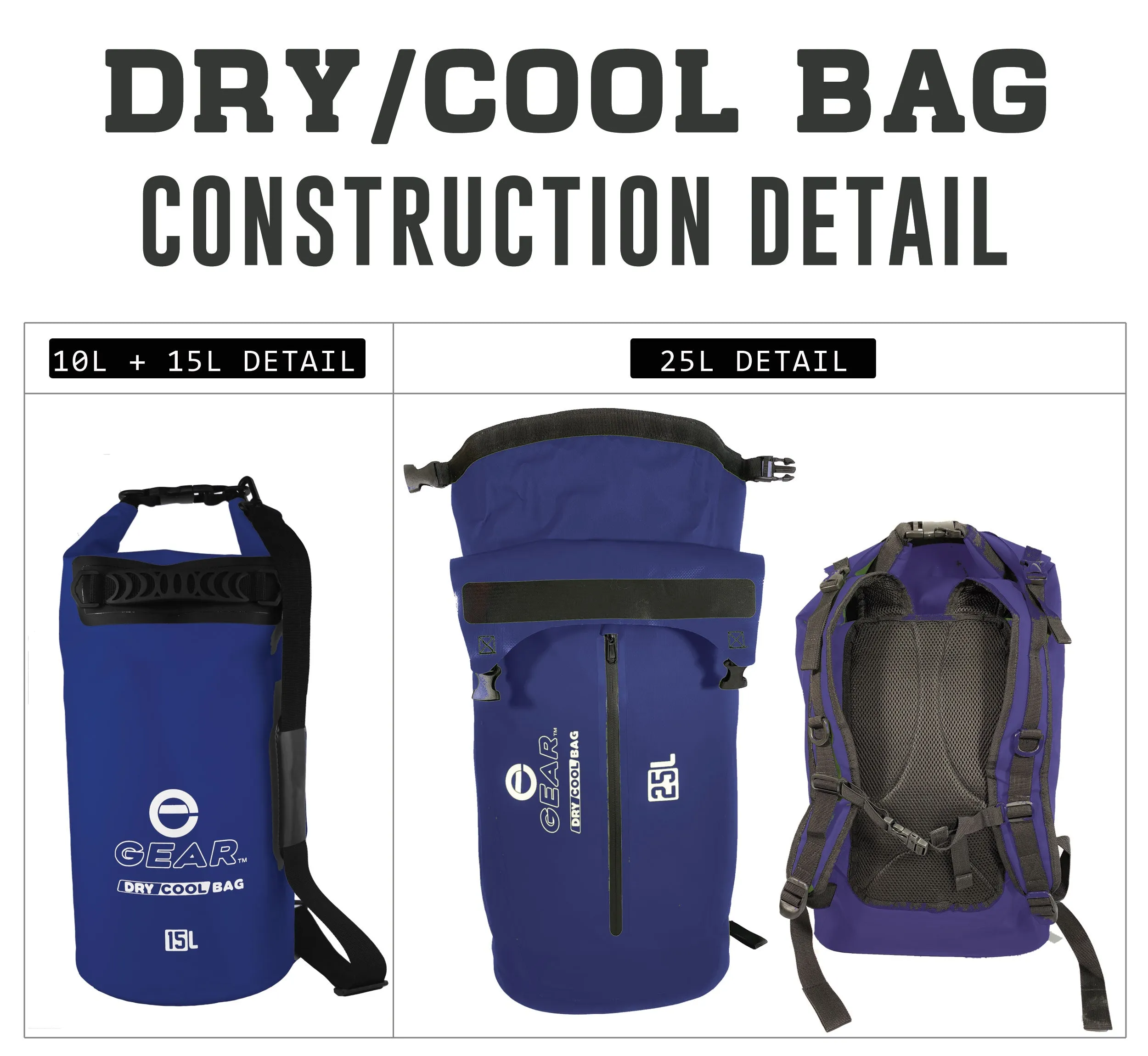 25L - Enthusiast Gear Insulated Dry Bag Floating Cooler – Roll Top, Leak Proof, Waterproof, Collapsible - Perfect for Kayaking Fishing Beach Hiking