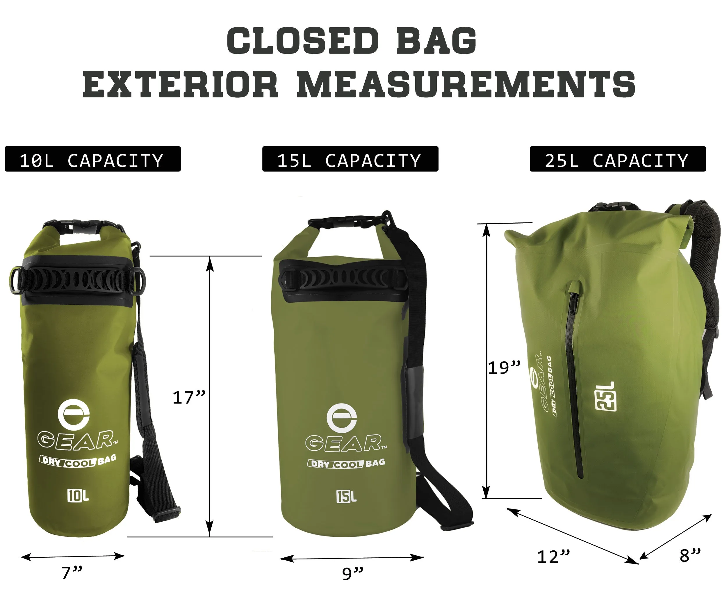 25L - Enthusiast Gear Insulated Dry Bag Floating Cooler – Roll Top, Leak Proof, Waterproof, Collapsible - Perfect for Kayaking Fishing Beach Hiking