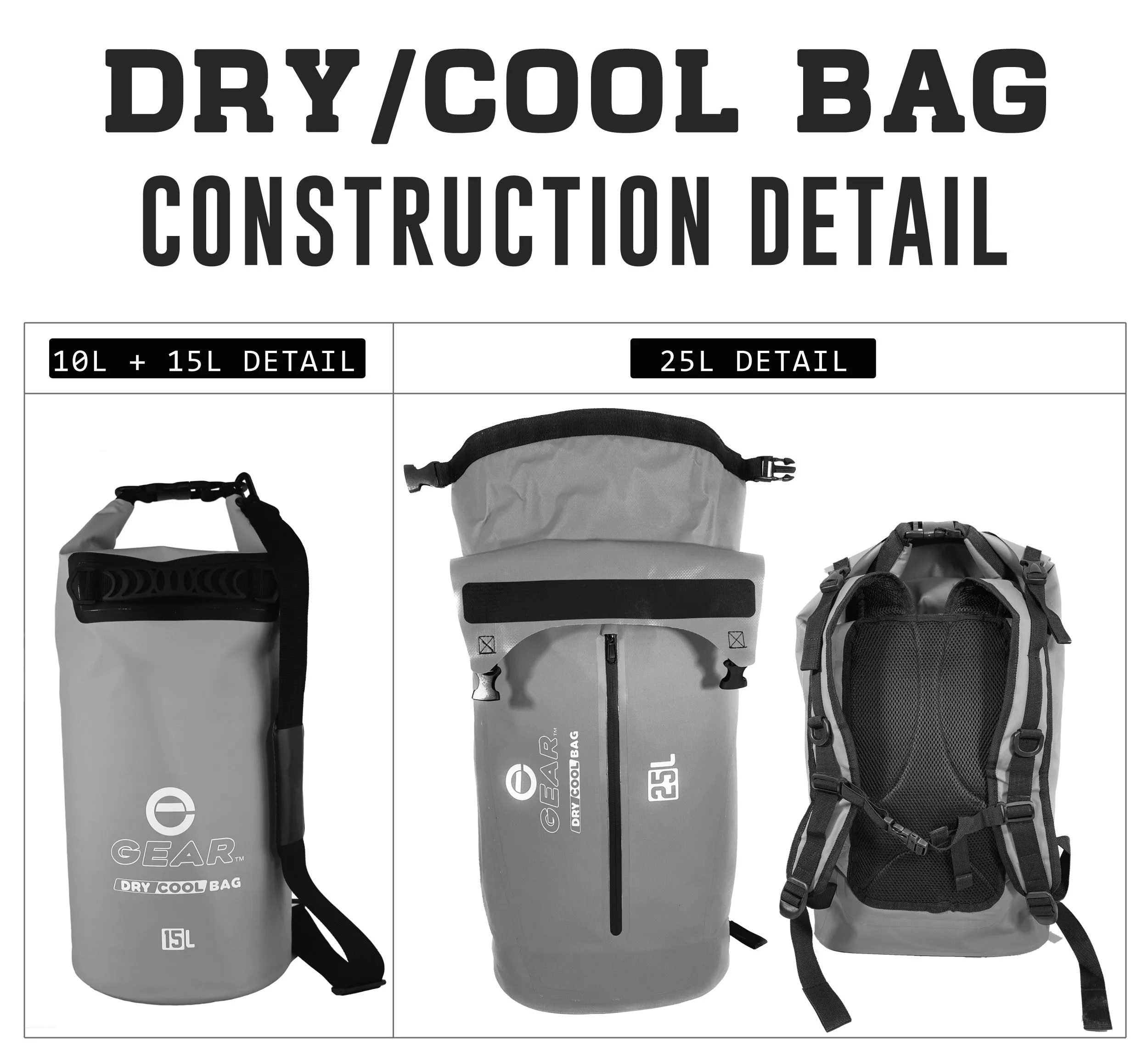 25L - Enthusiast Gear Insulated Dry Bag Floating Cooler – Roll Top, Leak Proof, Waterproof, Collapsible - Perfect for Kayaking Fishing Beach Hiking