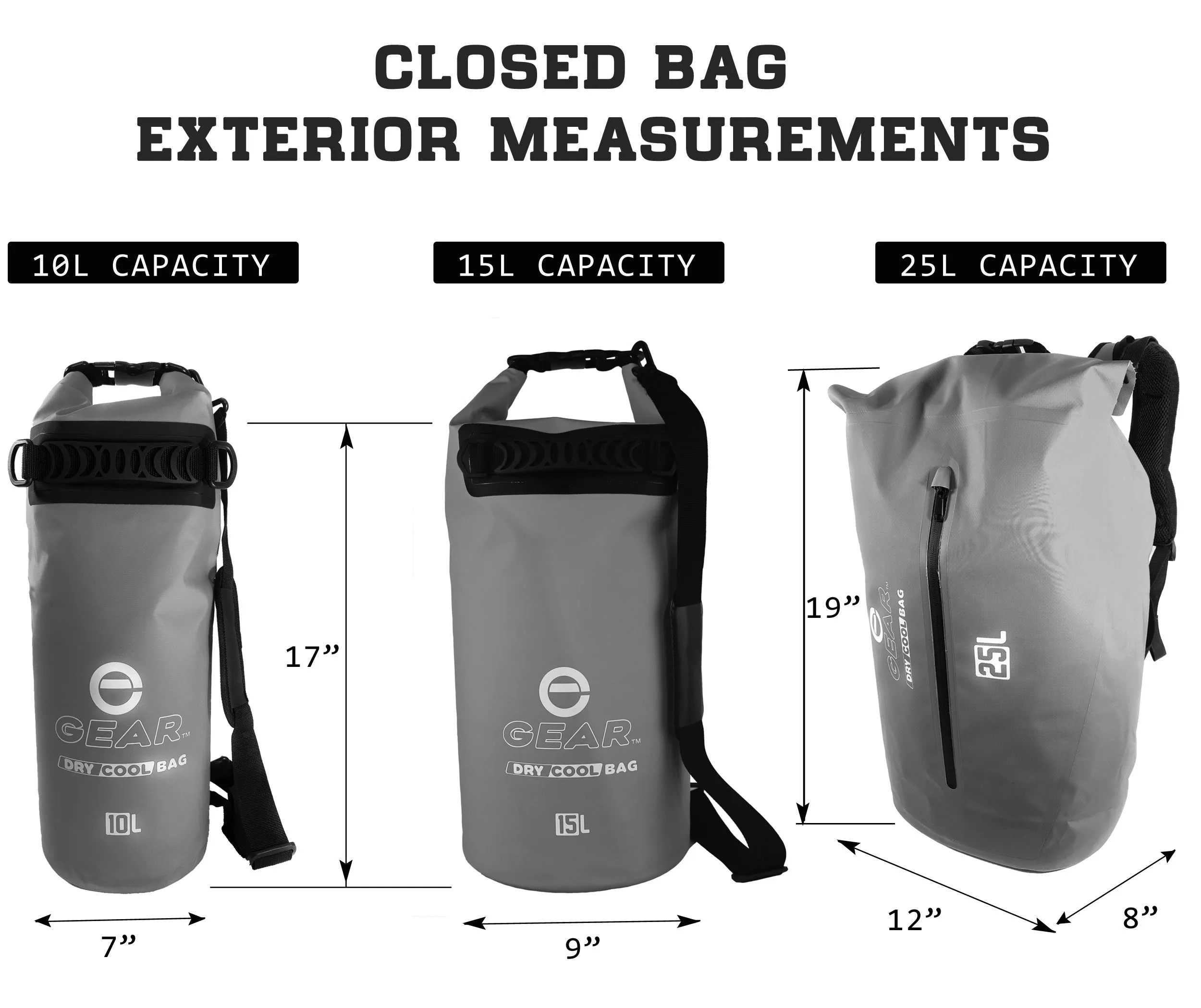 25L - Enthusiast Gear Insulated Dry Bag Floating Cooler – Roll Top, Leak Proof, Waterproof, Collapsible - Perfect for Kayaking Fishing Beach Hiking