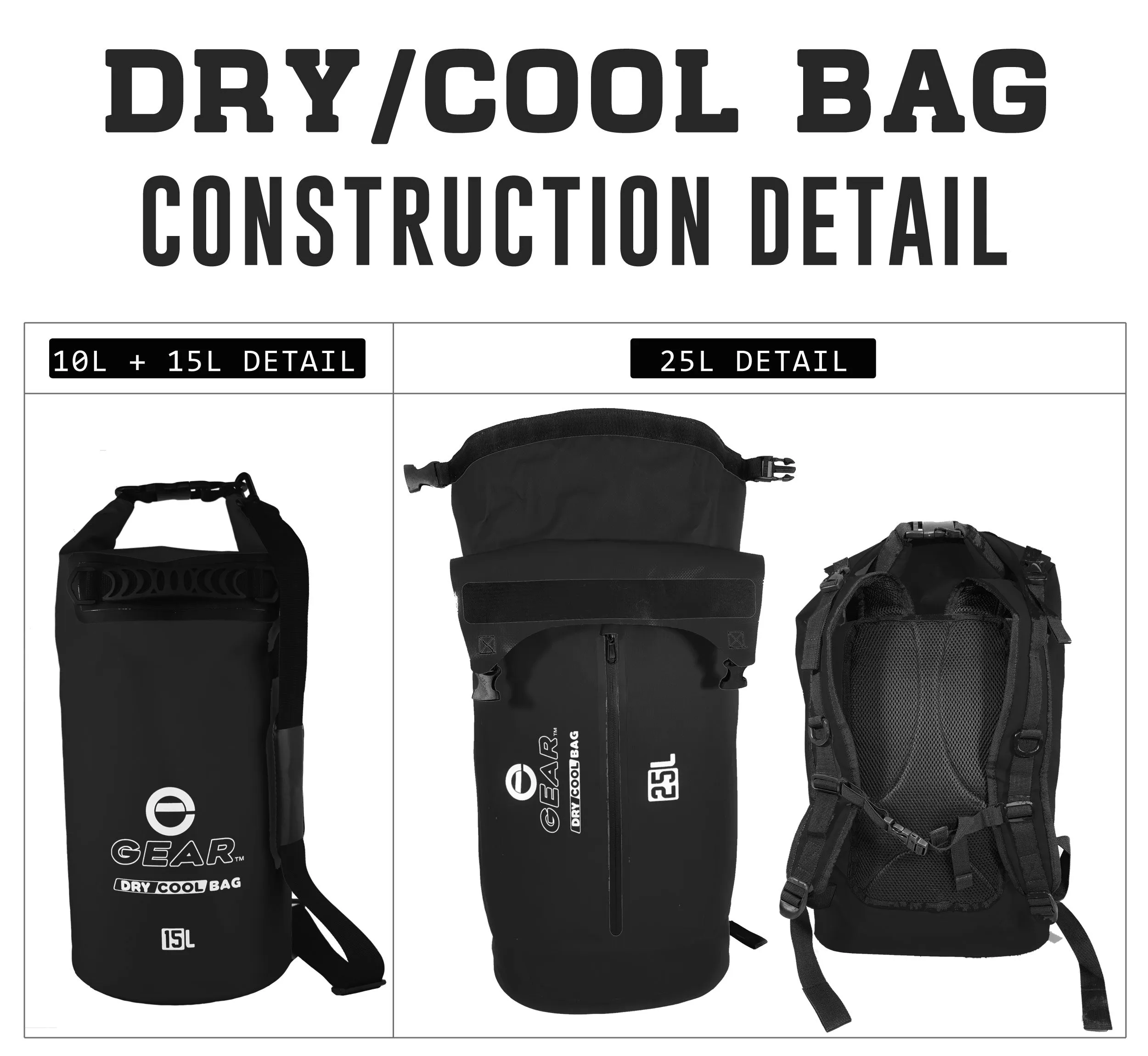 25L - Enthusiast Gear Insulated Dry Bag Floating Cooler – Roll Top, Leak Proof, Waterproof, Collapsible - Perfect for Kayaking Fishing Beach Hiking