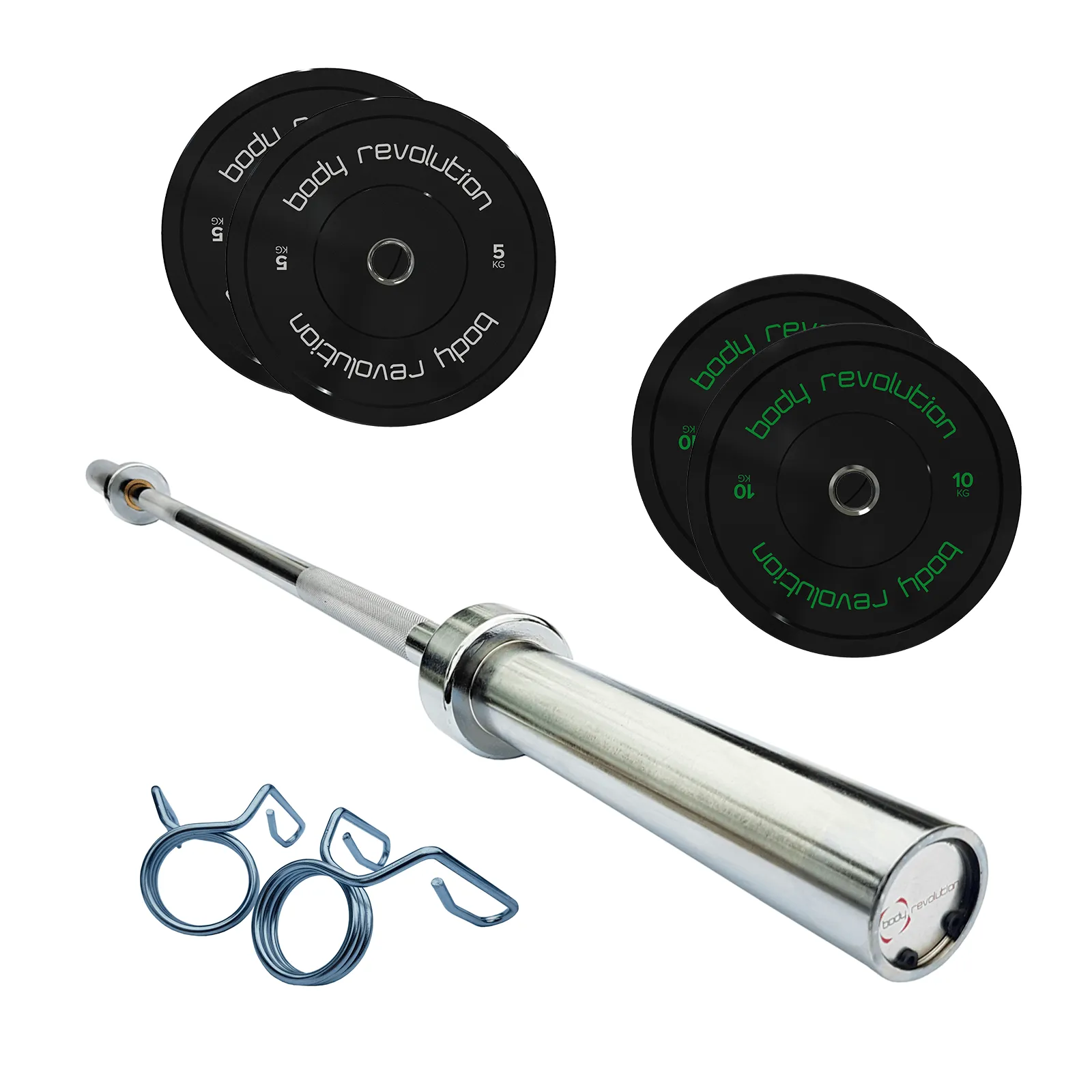 7ft Olympic Weightlifting Bar & Bumper Weight Plate Sets