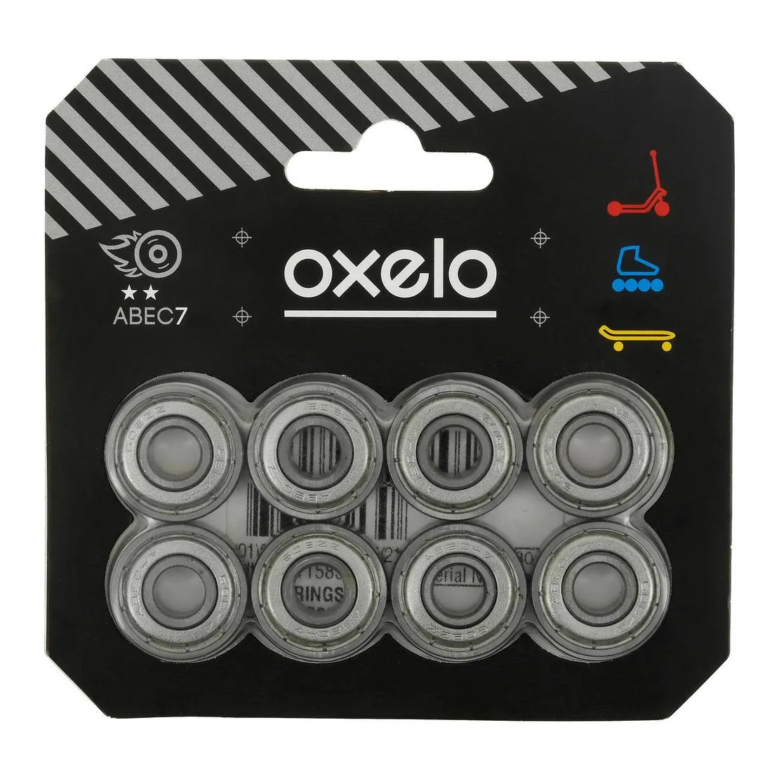 ABEC 7 Inline Skate Skateboard and Scooter Bearings 8-Pack