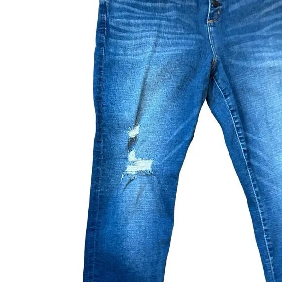 Abercrombie &amp; Fitch The Super Skinny Ankle Distressed High Rise Jeans Size 33