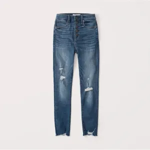 Abercrombie &amp; Fitch The Super Skinny Ankle Distressed High Rise Jeans Size 33