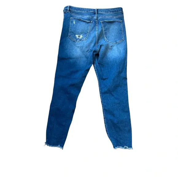 Abercrombie &amp; Fitch The Super Skinny Ankle Distressed High Rise Jeans Size 33