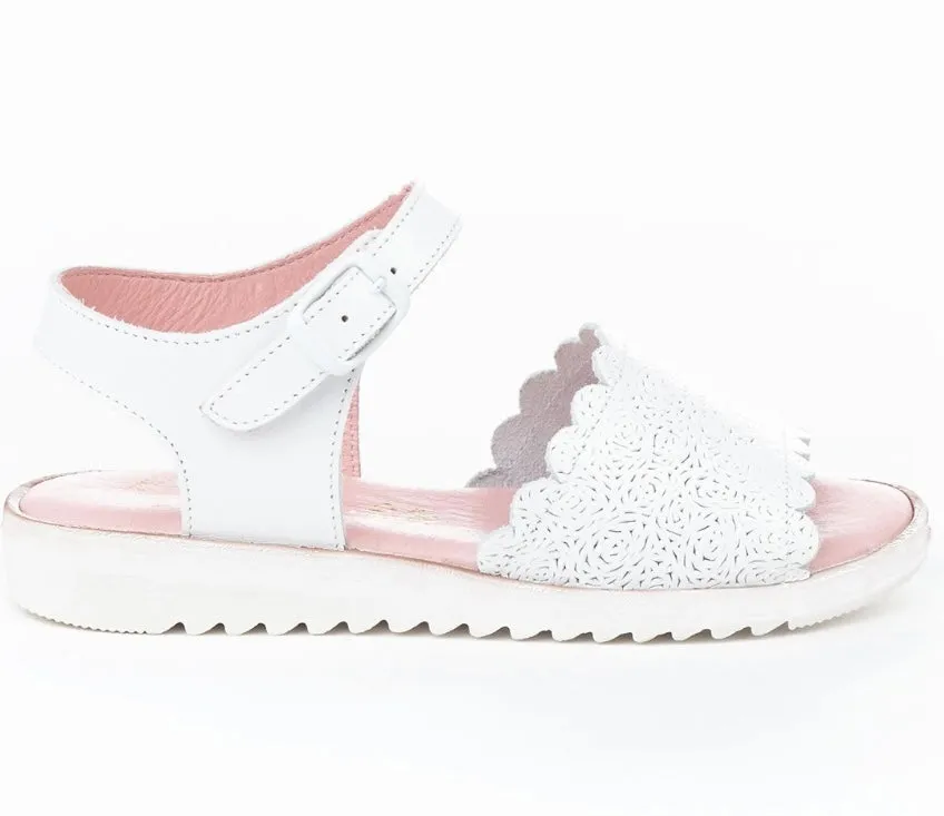 Angelitos - White Leather Sandal 571