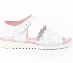 Angelitos - White Leather Sandal 571
