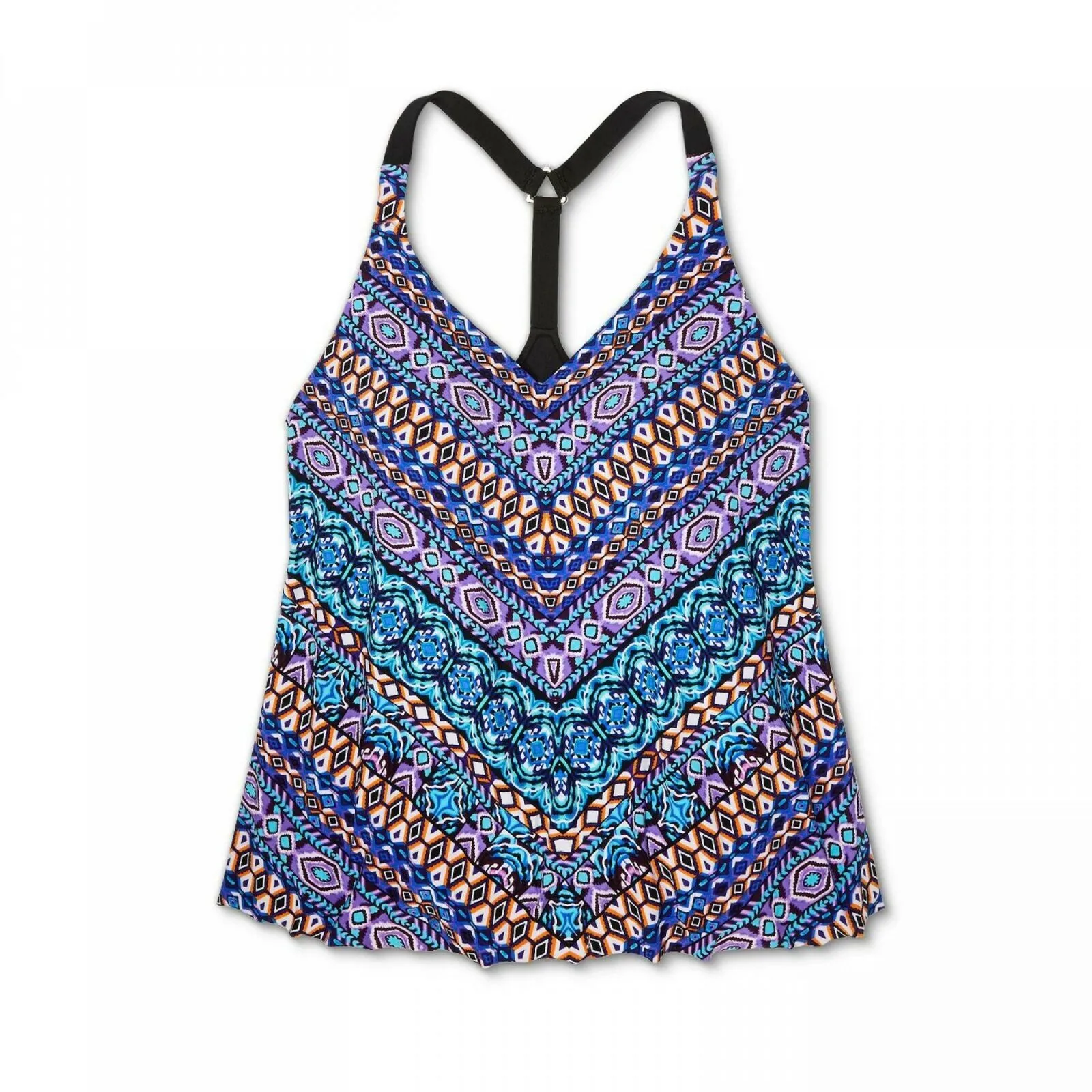 Aqua Green Women's Plus Size Halter Tankini Top