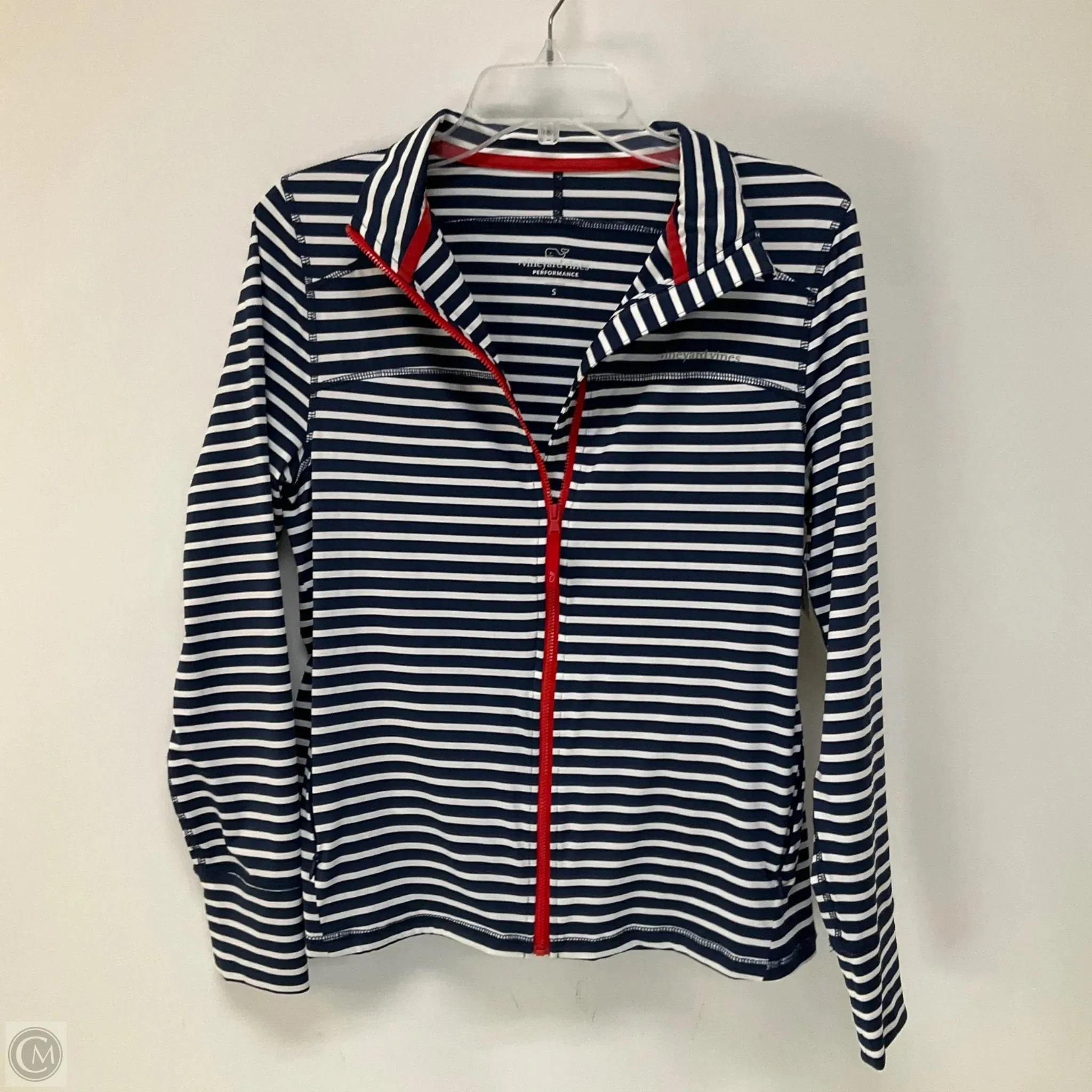Athletic Jacket By Vineyard Vines In Striped Pattern, Size: S