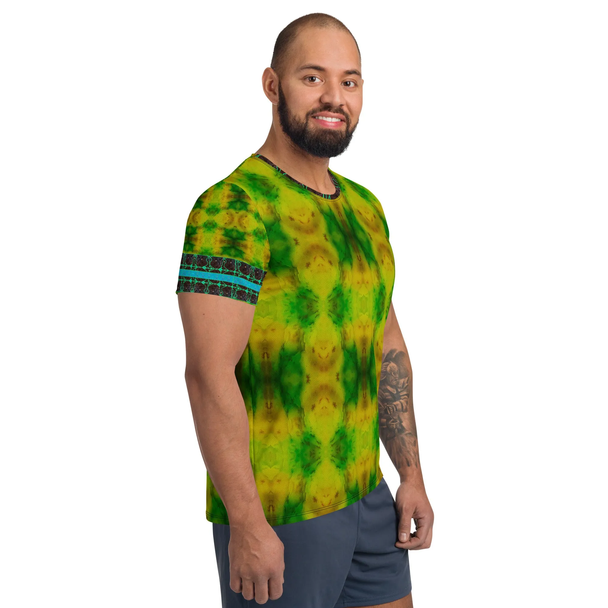 Athletic T-Shirt (His/Virilis)(Tree Link Stripe) RJSTH@Fabric#10 RJSTHS2021 RJS
