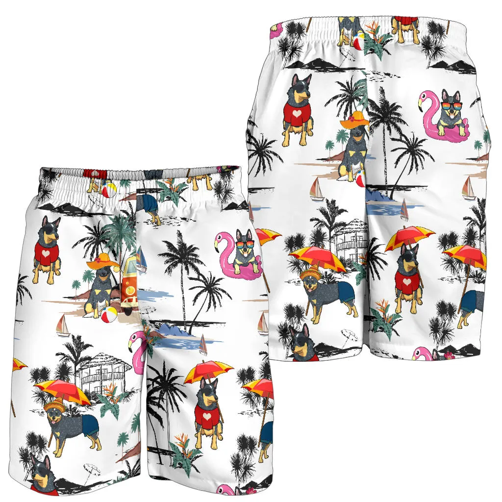 Australian Cattle Dog-Summer Beach Mens Shorts