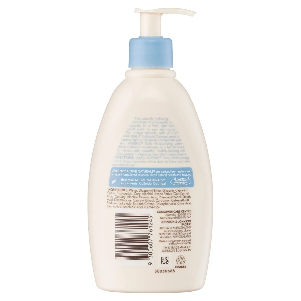 Aveeno Active Naturals Daily Moisturising Body Lotion Sheer Hydration 350mL
