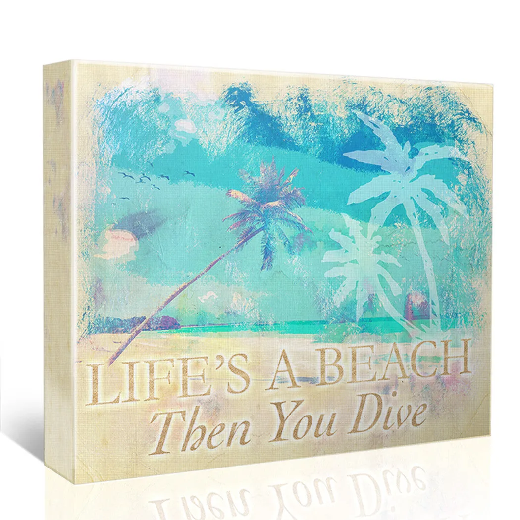 Beach Art, Beach Quote Painting, Beach Saying Art