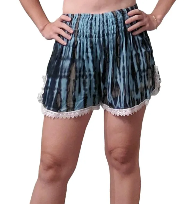 Beach Babes - Tie Dye - Navy & Creme - L/XL
