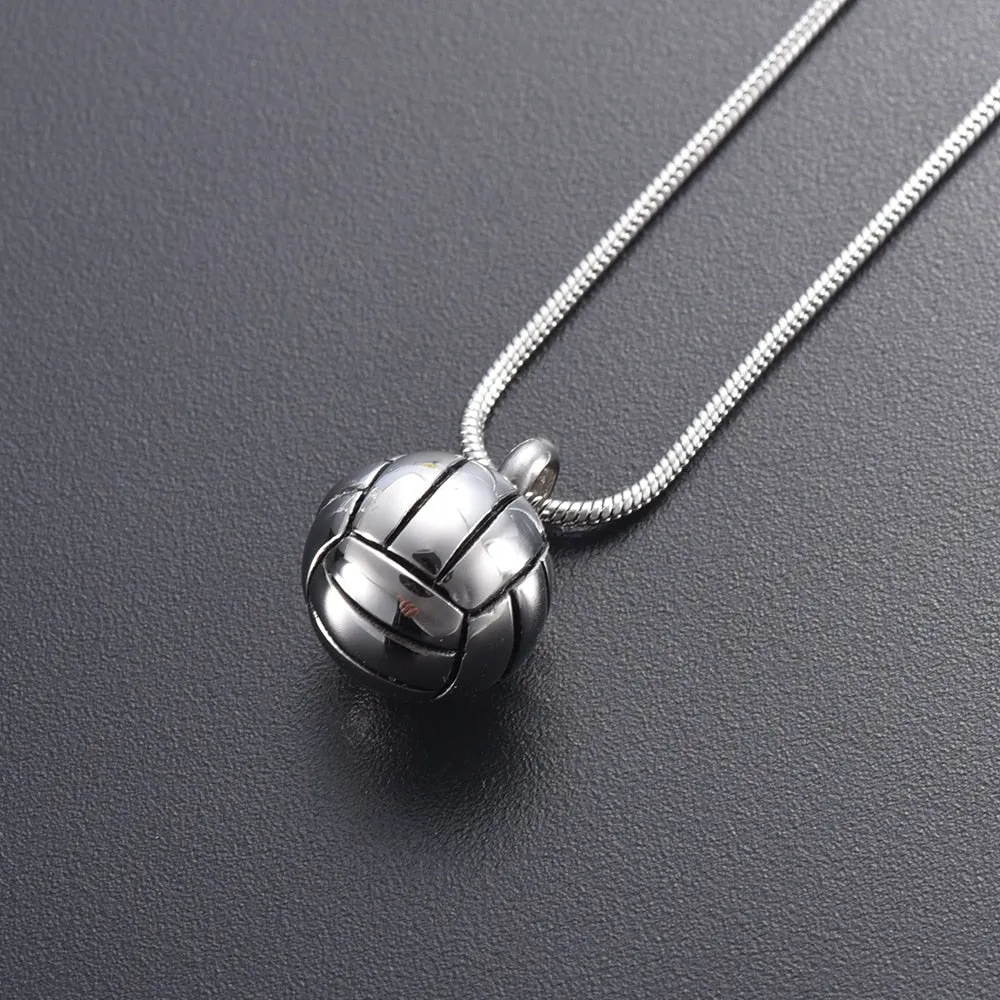 Beach Volleyball Cremation Necklace