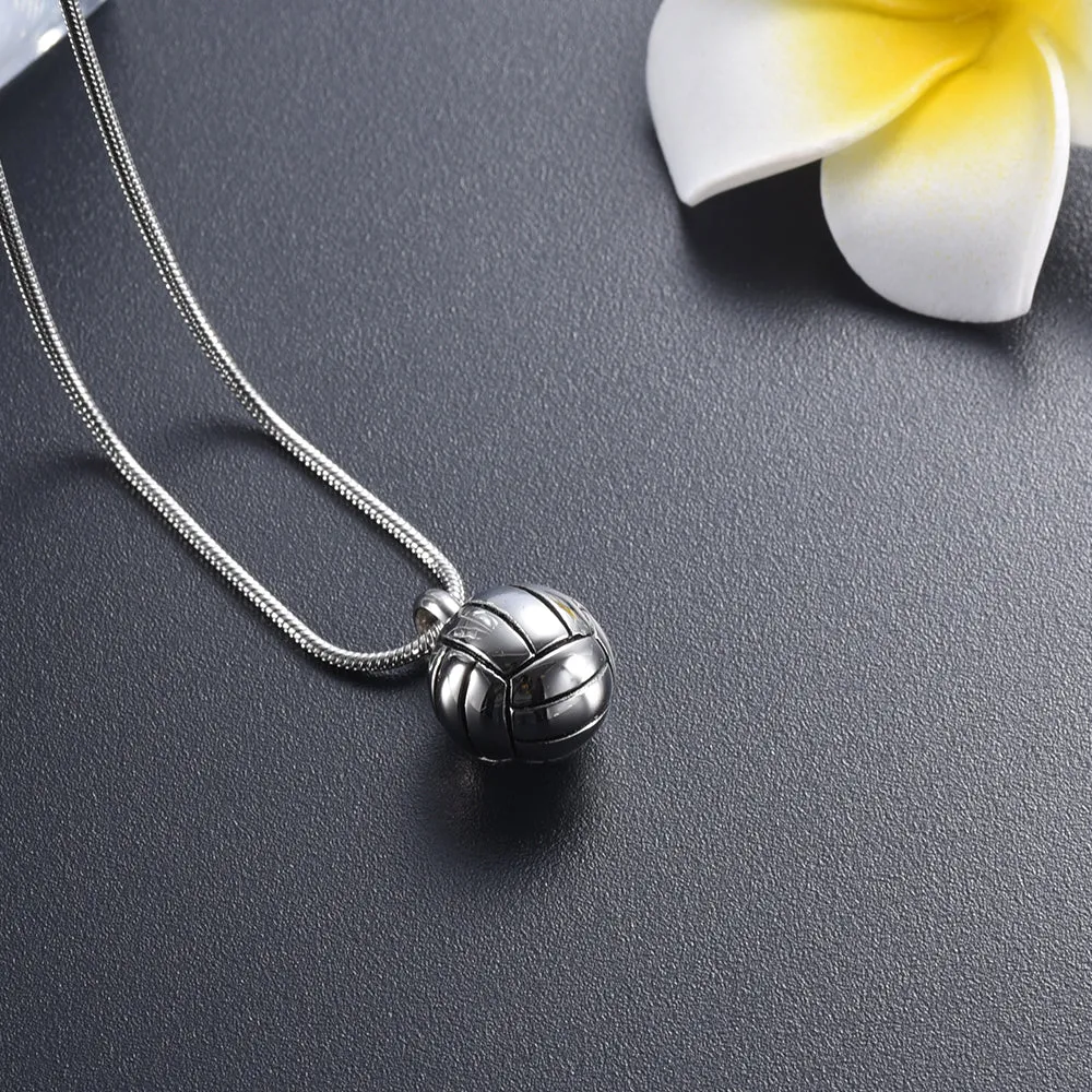 Beach Volleyball Cremation Necklace