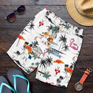 Bichon Frise-Summer Beach Mens Shorts