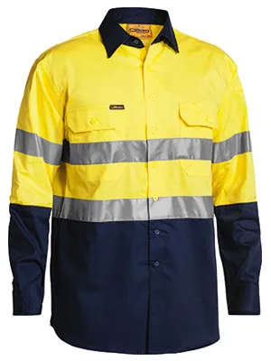 Bisley 3M Taped Hi-Vis Cool Lightweight Shirt - Long Sleeve