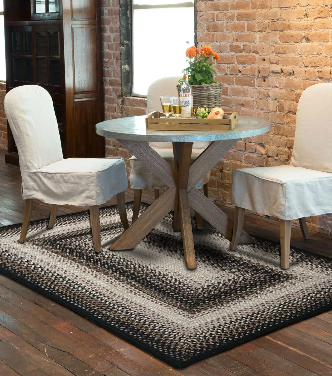 Black Mist Ultra Durable Braided Rug