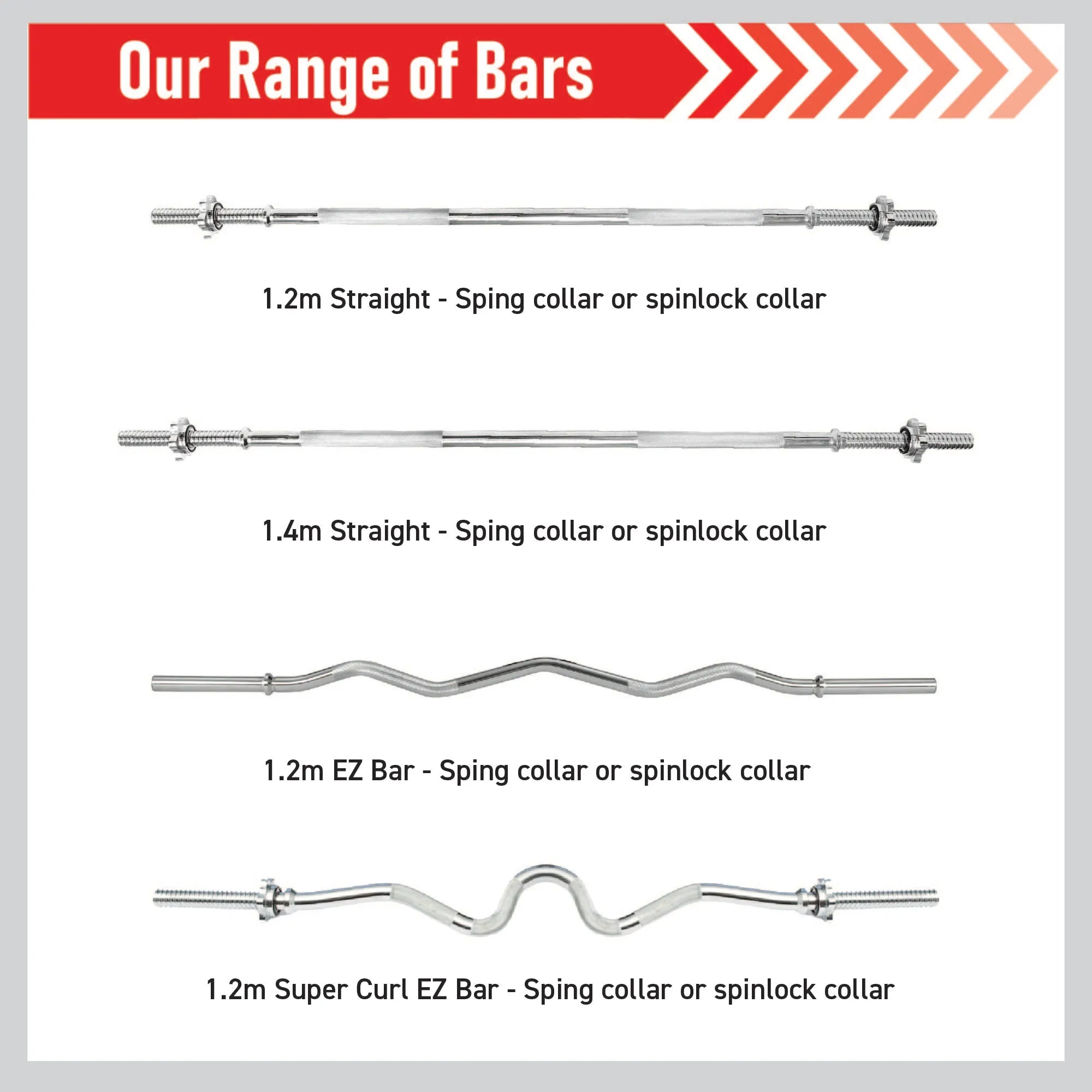 Body Revolution EZ 1" Barbell Bar - 1.2m
