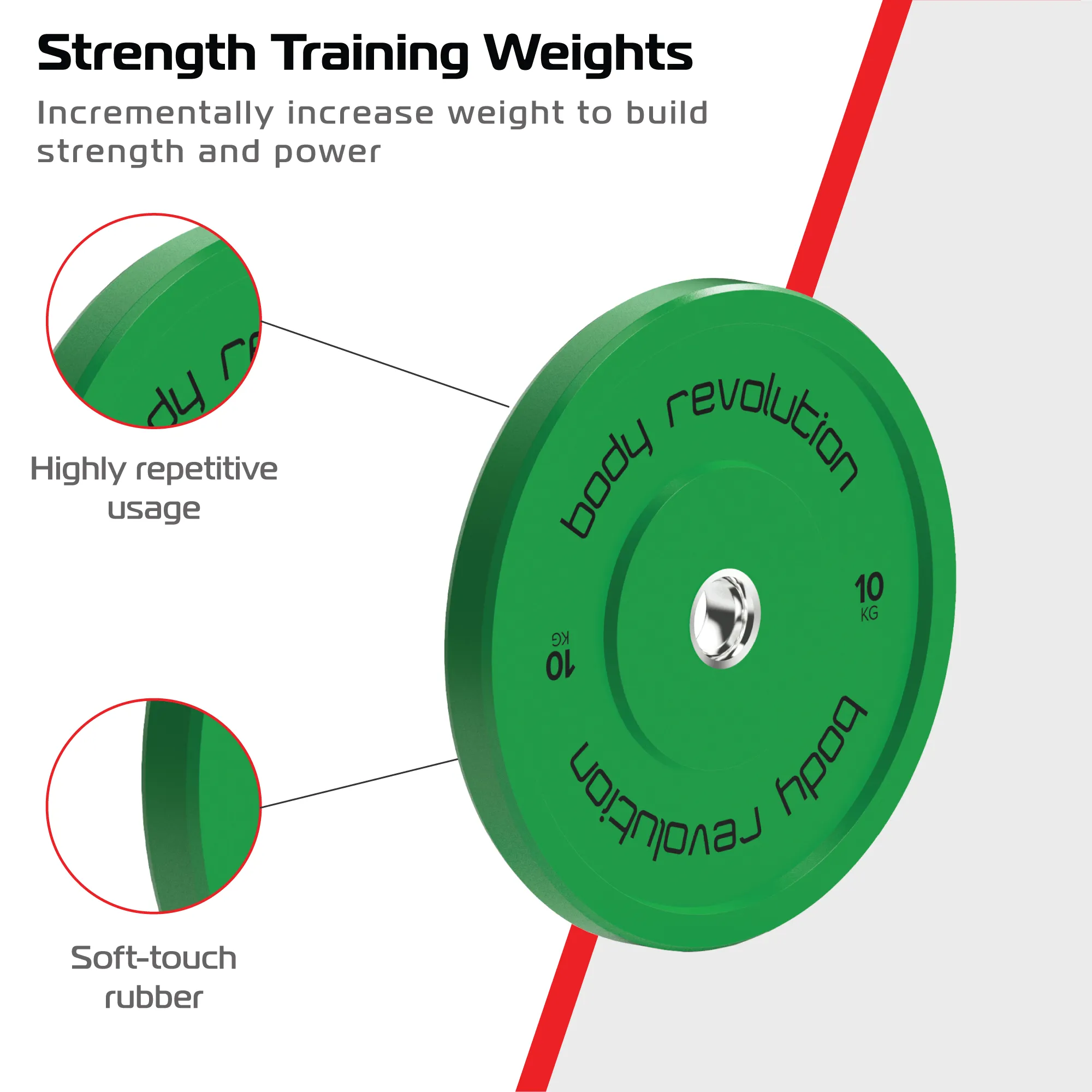 Body Revolution Olympic Bumper Plates (Colour)