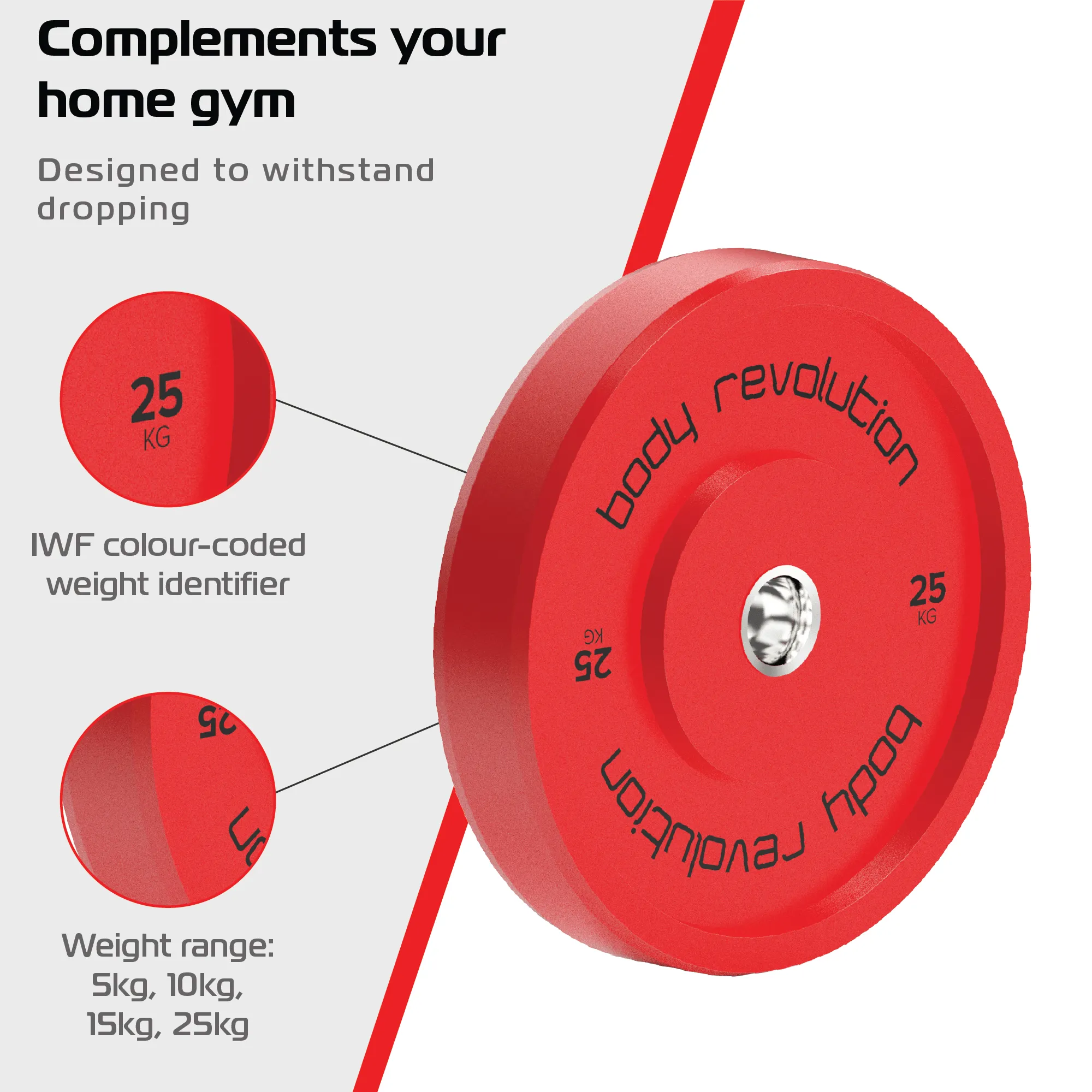 Body Revolution Olympic Bumper Plates (Colour)