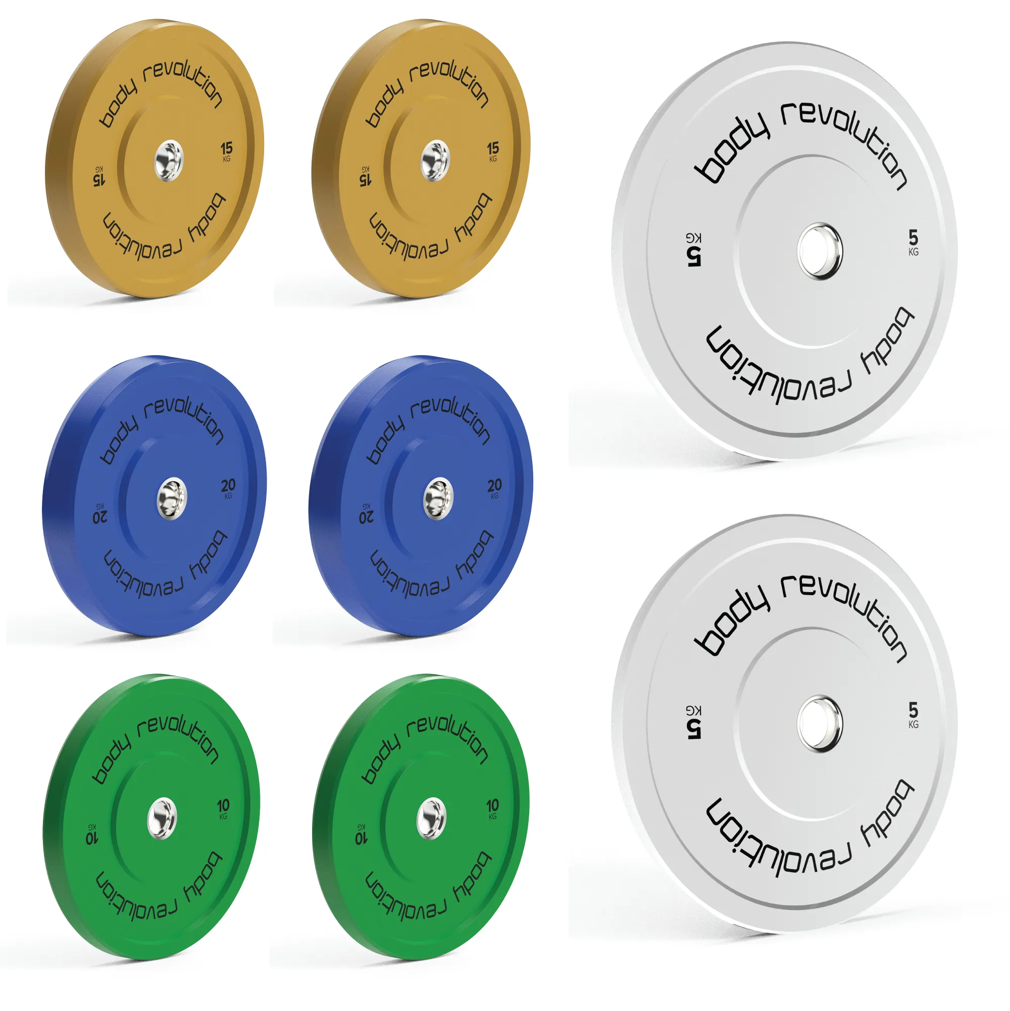 Body Revolution Olympic Bumper Plates (Colour)
