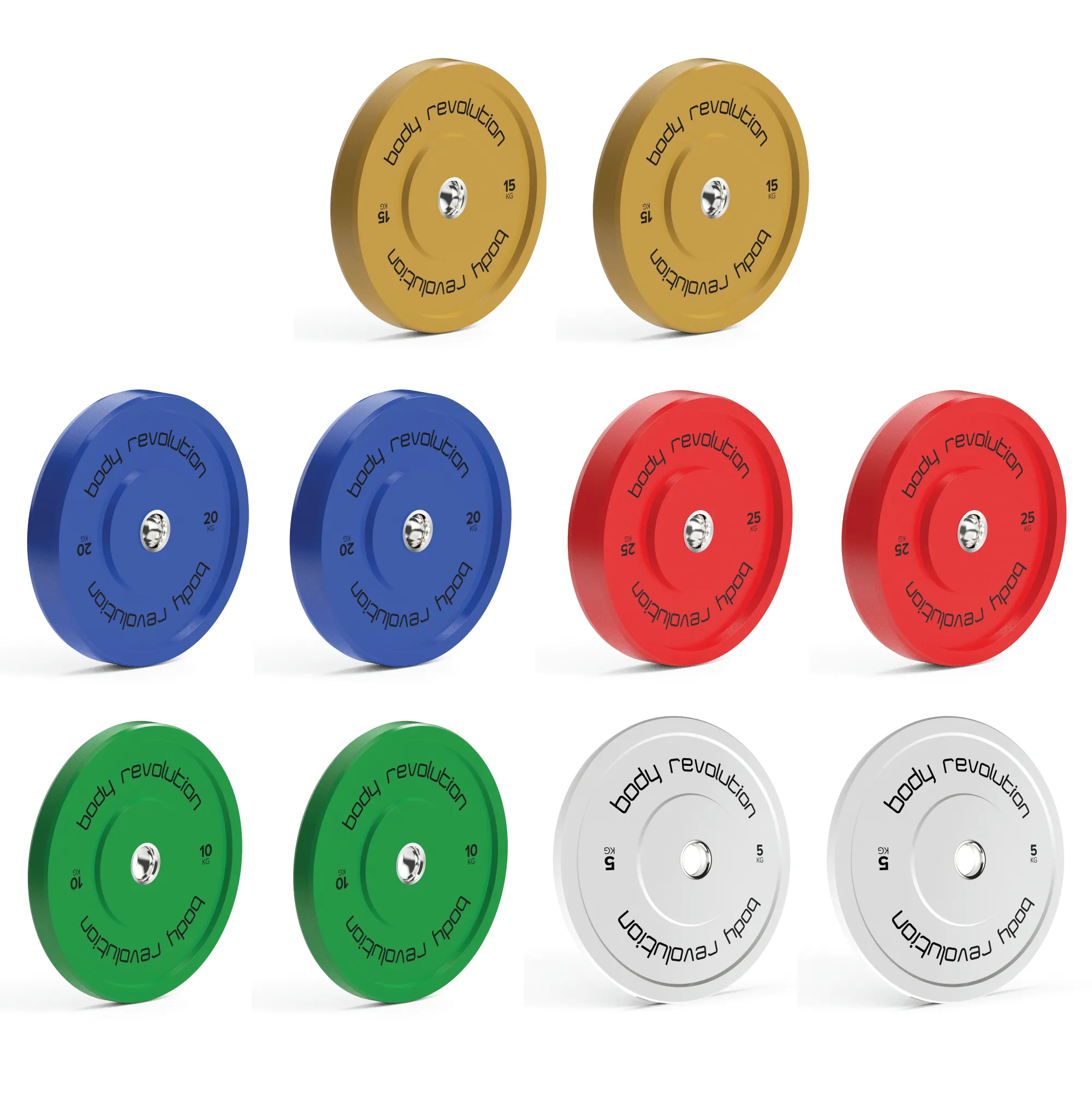 Body Revolution Olympic Bumper Plates (Colour)