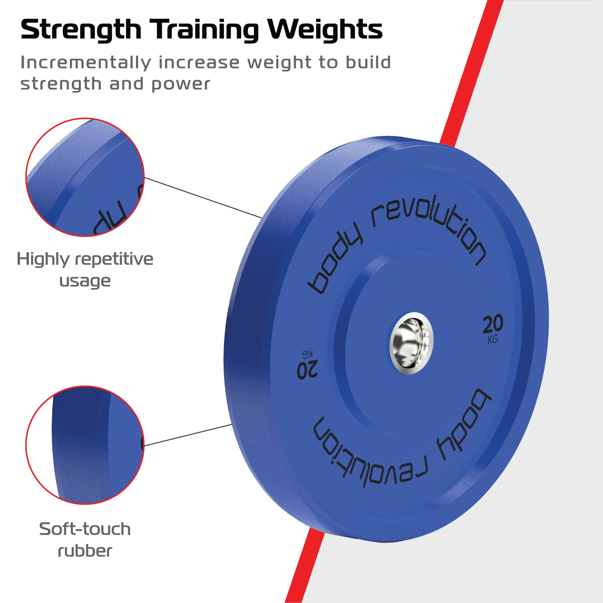 Body Revolution Olympic Bumper Plates (Colour)