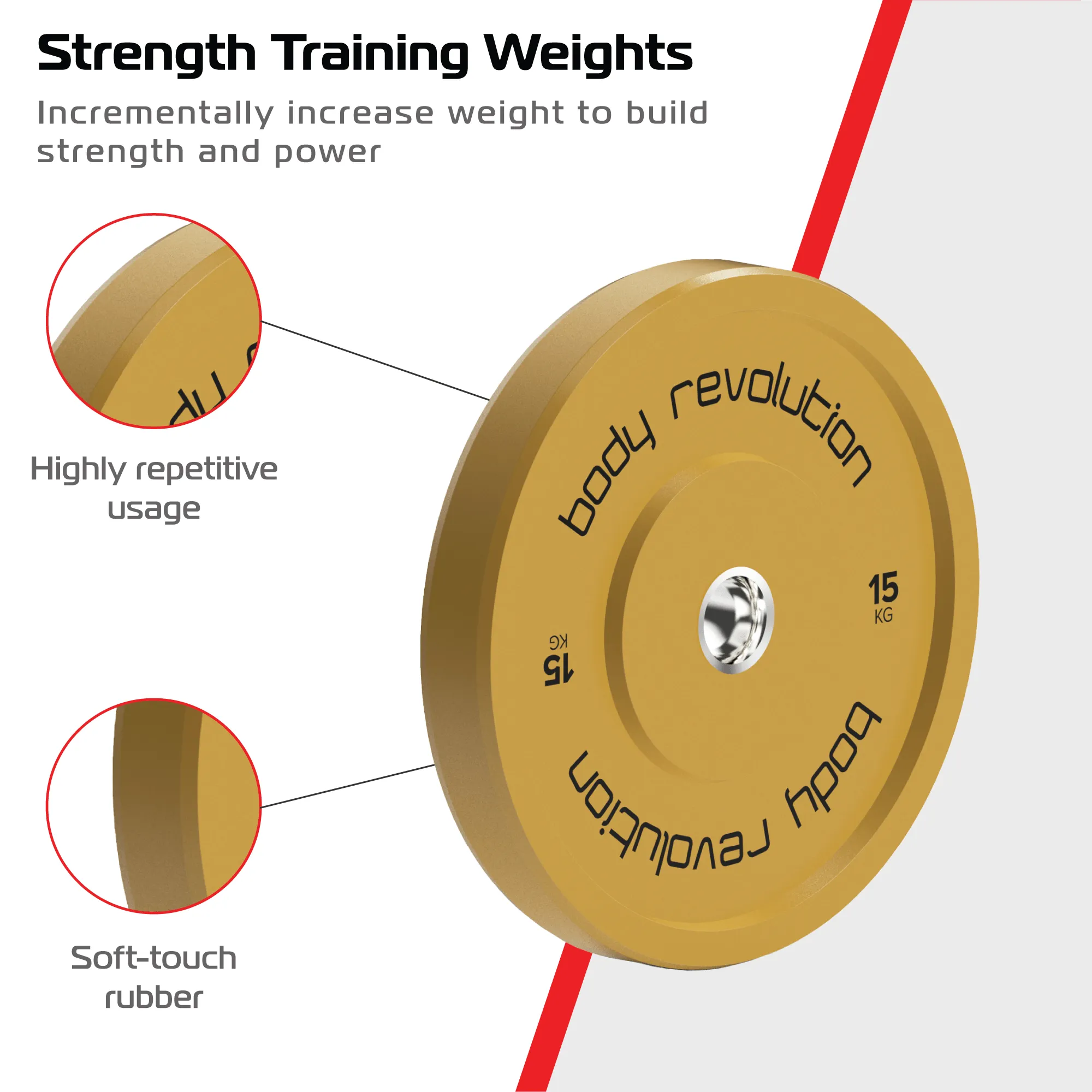 Body Revolution Olympic Bumper Plates (Colour)