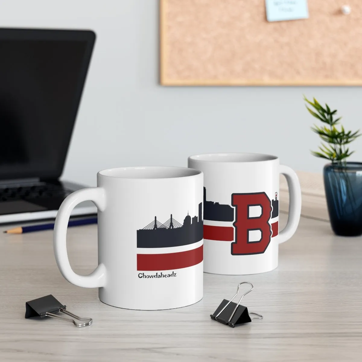 Boston B Baseball Sideline 11oz Coffee Mug