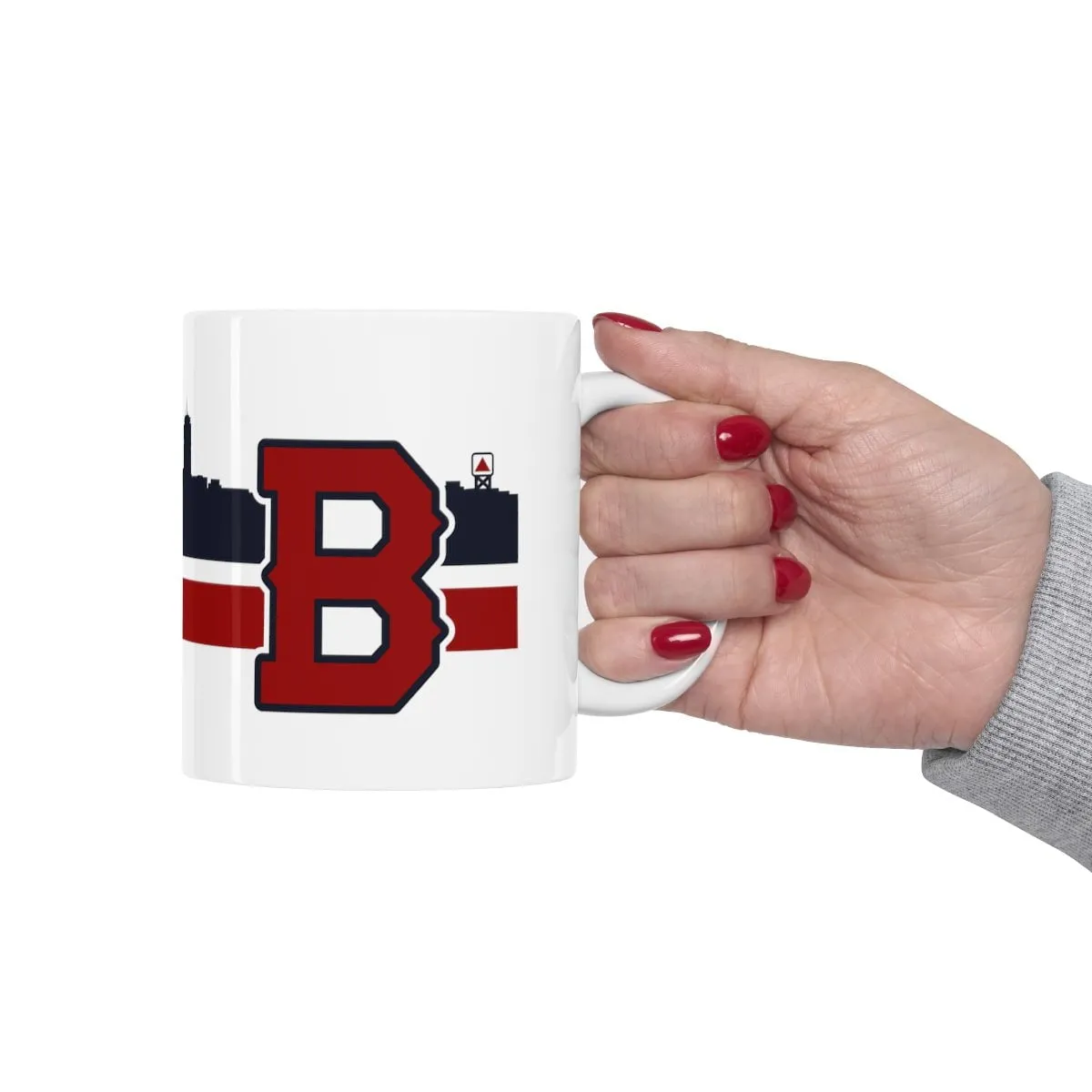 Boston B Baseball Sideline 11oz Coffee Mug