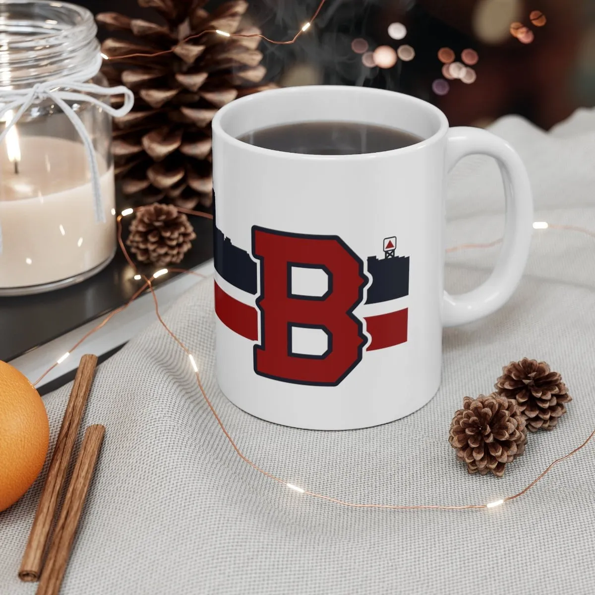 Boston B Baseball Sideline 11oz Coffee Mug