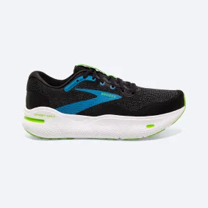 Brooks Ghost Max Men's Running Shoe in Black/Atomic Blue/Jasmine Available in Wide Widths