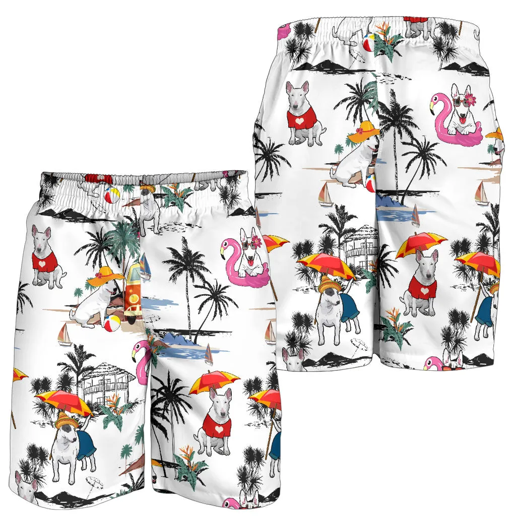 Bull Terrier-Summer Beach Mens Shorts