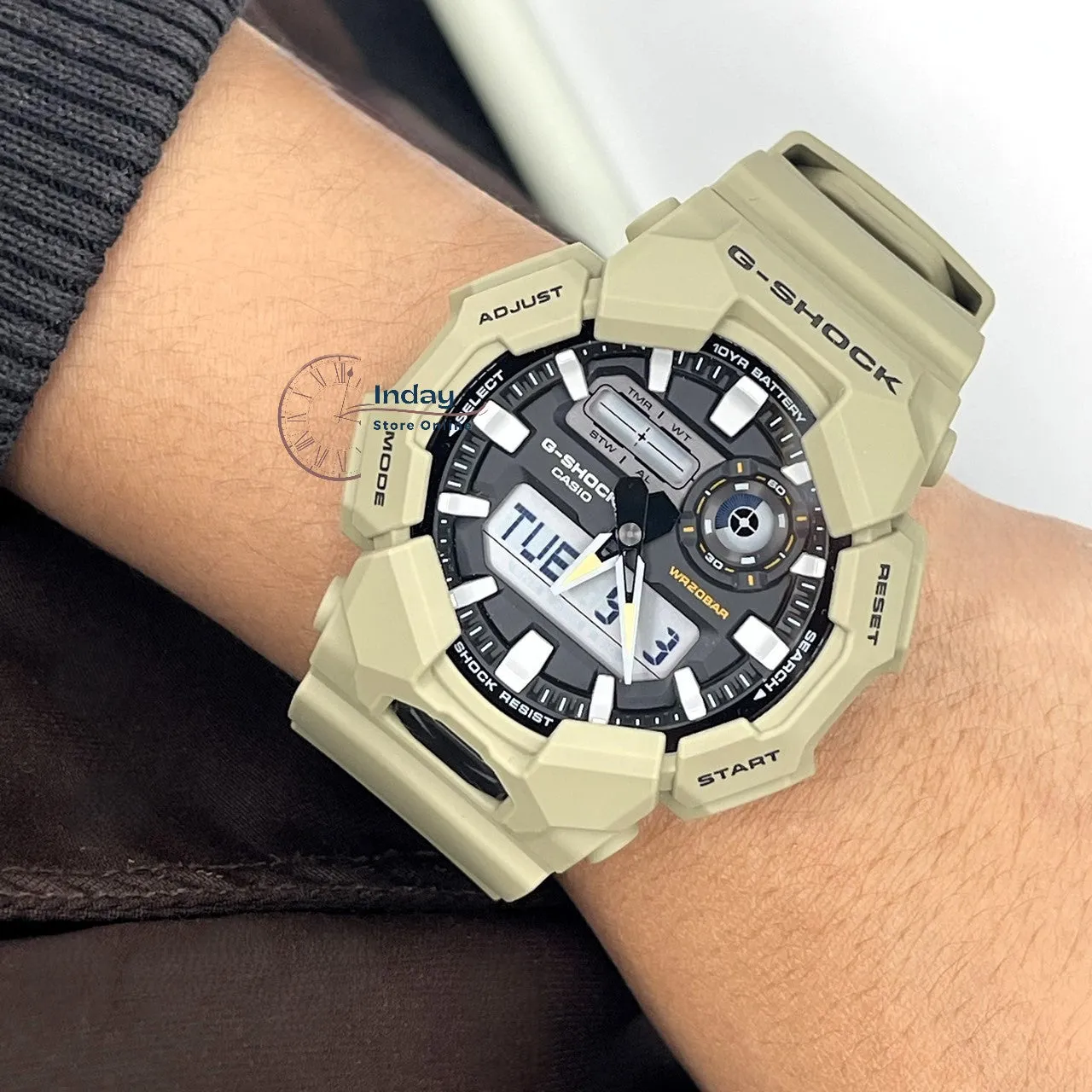 Casio G-Shock Men's Watch GA-010-5A Bio-based Resin Band Shock Resistant Mineral Glass Battery Life 10-Years