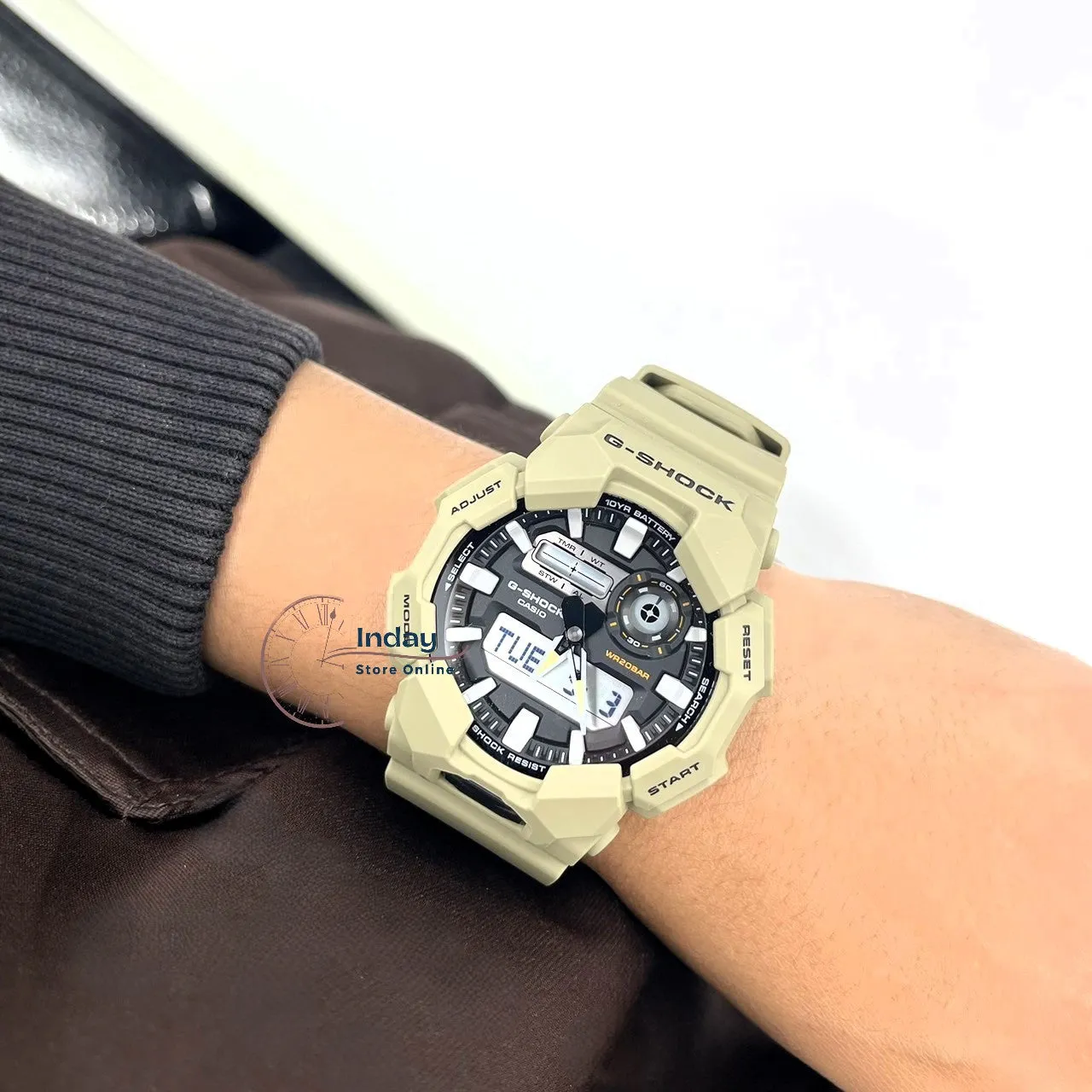 Casio G-Shock Men's Watch GA-010-5A Bio-based Resin Band Shock Resistant Mineral Glass Battery Life 10-Years