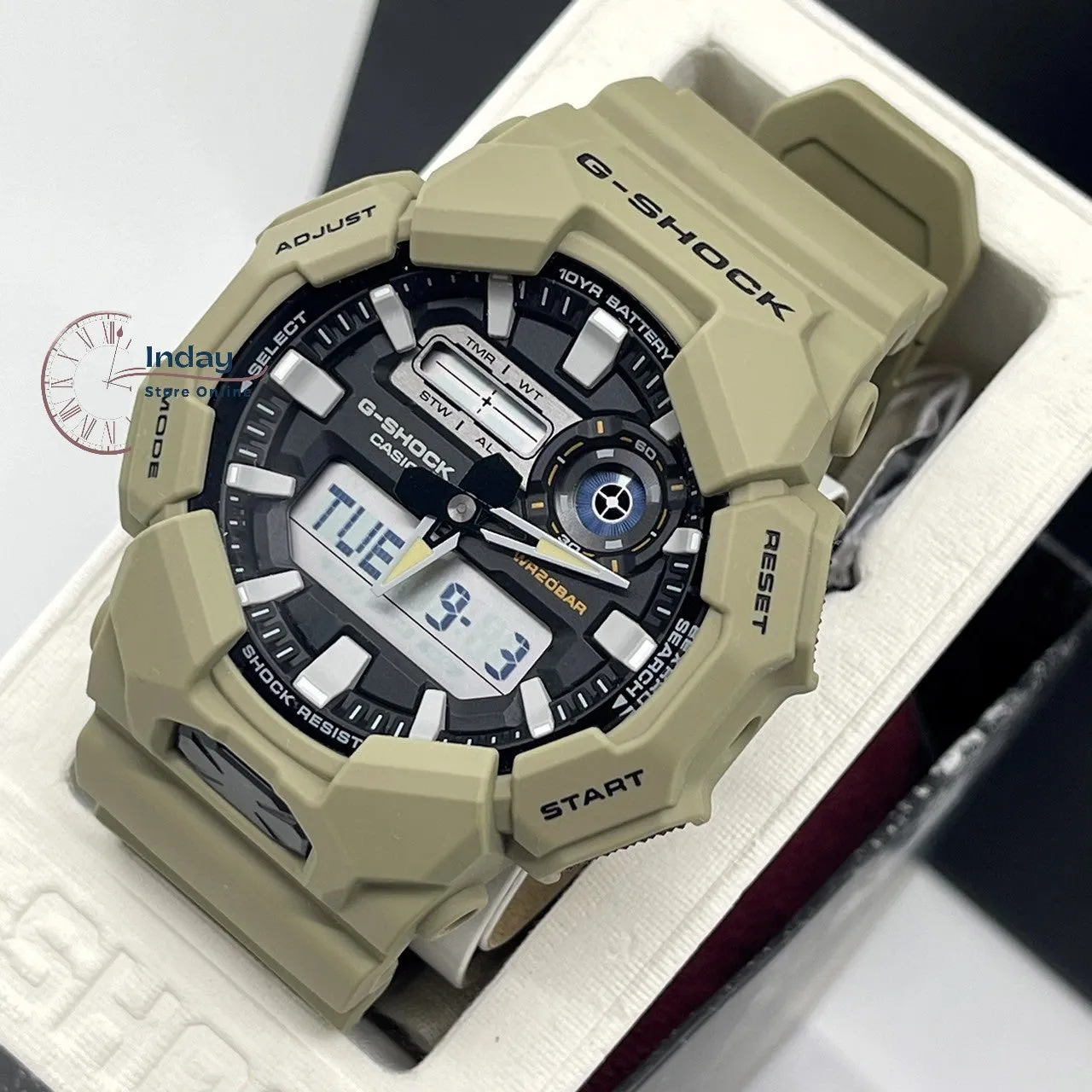 Casio G-Shock Men's Watch GA-010-5A Bio-based Resin Band Shock Resistant Mineral Glass Battery Life 10-Years
