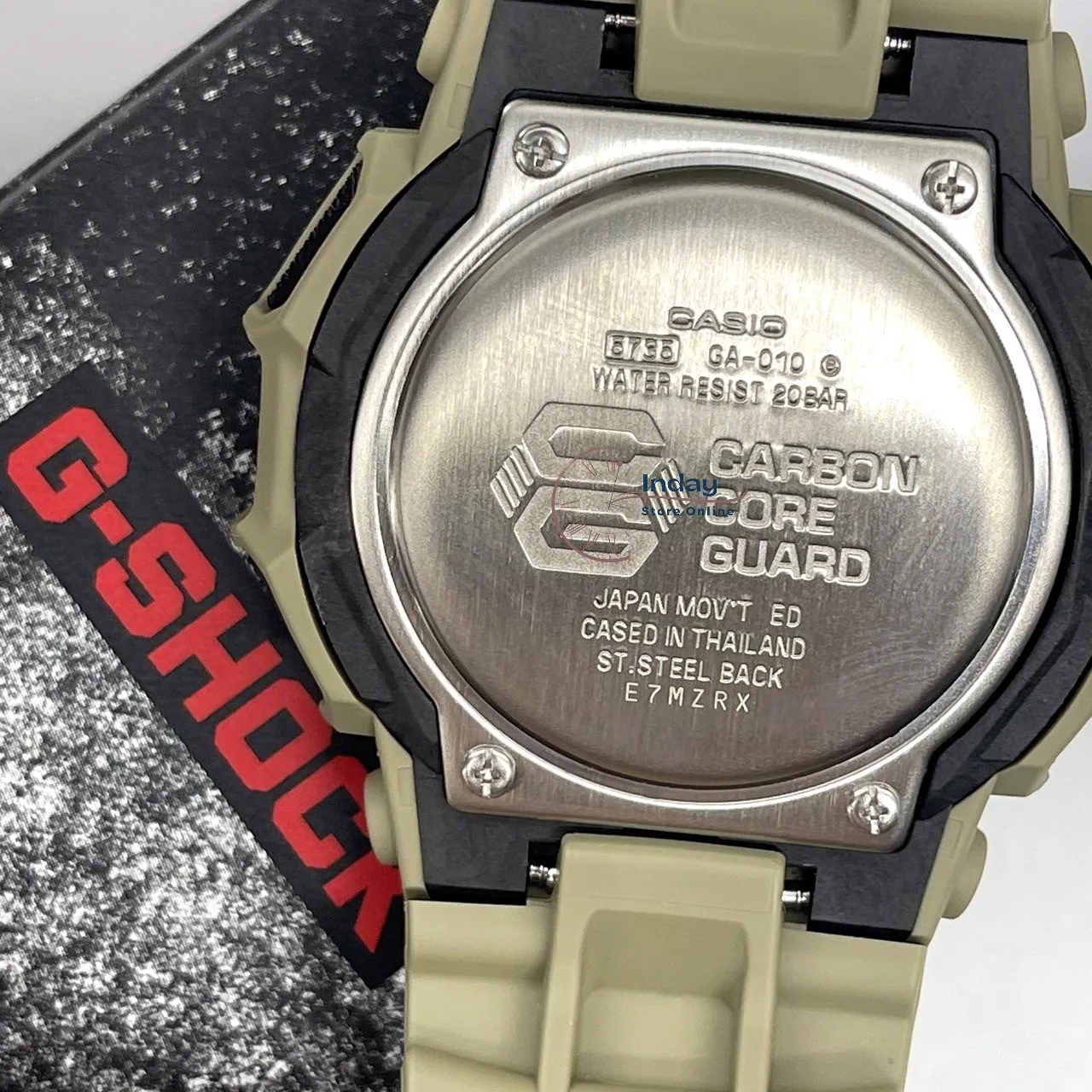 Casio G-Shock Men's Watch GA-010-5A Bio-based Resin Band Shock Resistant Mineral Glass Battery Life 10-Years