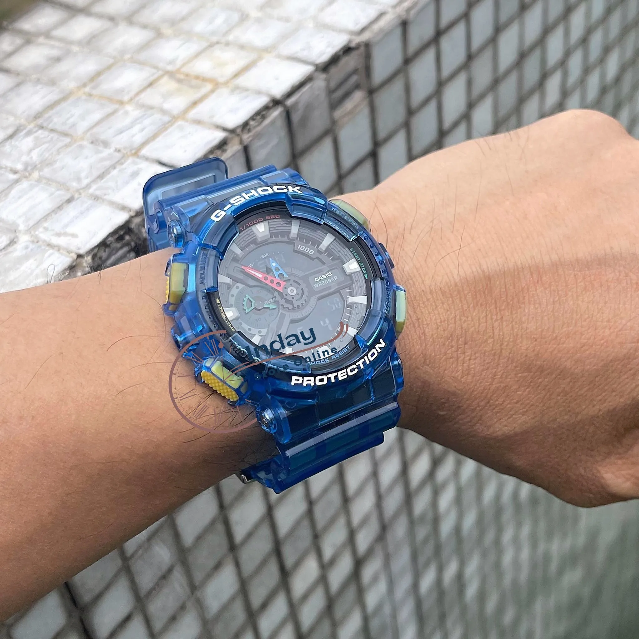 Casio G-Shock Men's Watch GA-110JT-2A Analog-Digital 110 Series Retro-Future Transparent and Vivid Colors