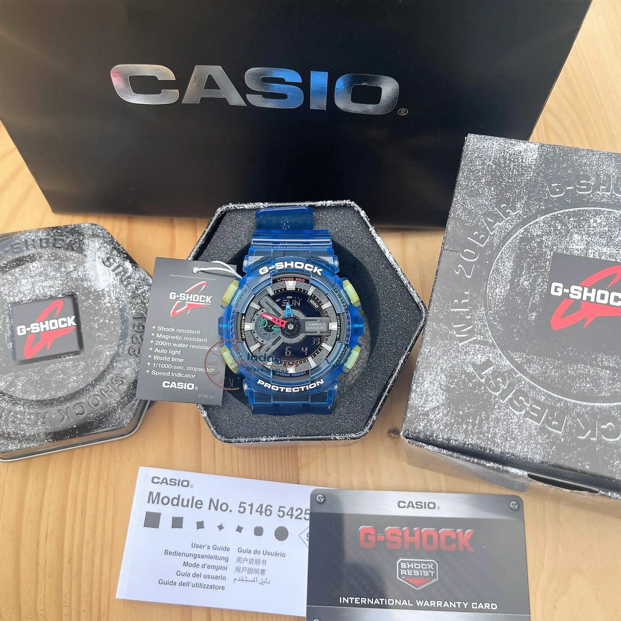 Casio G-Shock Men's Watch GA-110JT-2A Analog-Digital 110 Series Retro-Future Transparent and Vivid Colors