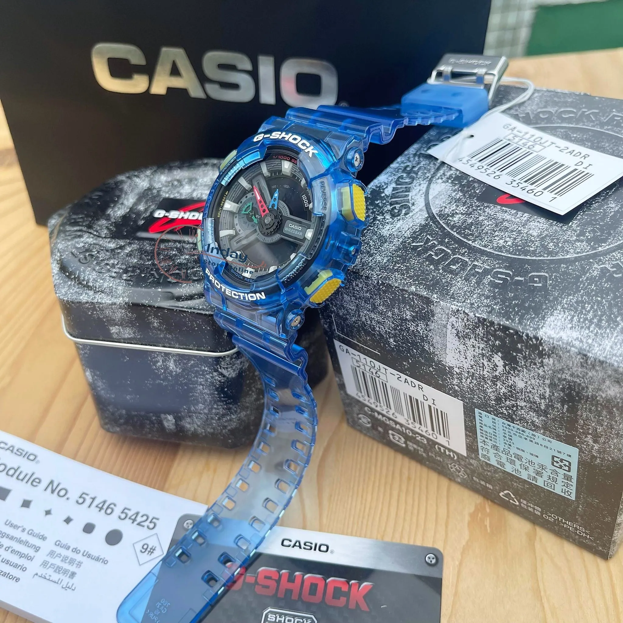 Casio G-Shock Men's Watch GA-110JT-2A Analog-Digital 110 Series Retro-Future Transparent and Vivid Colors