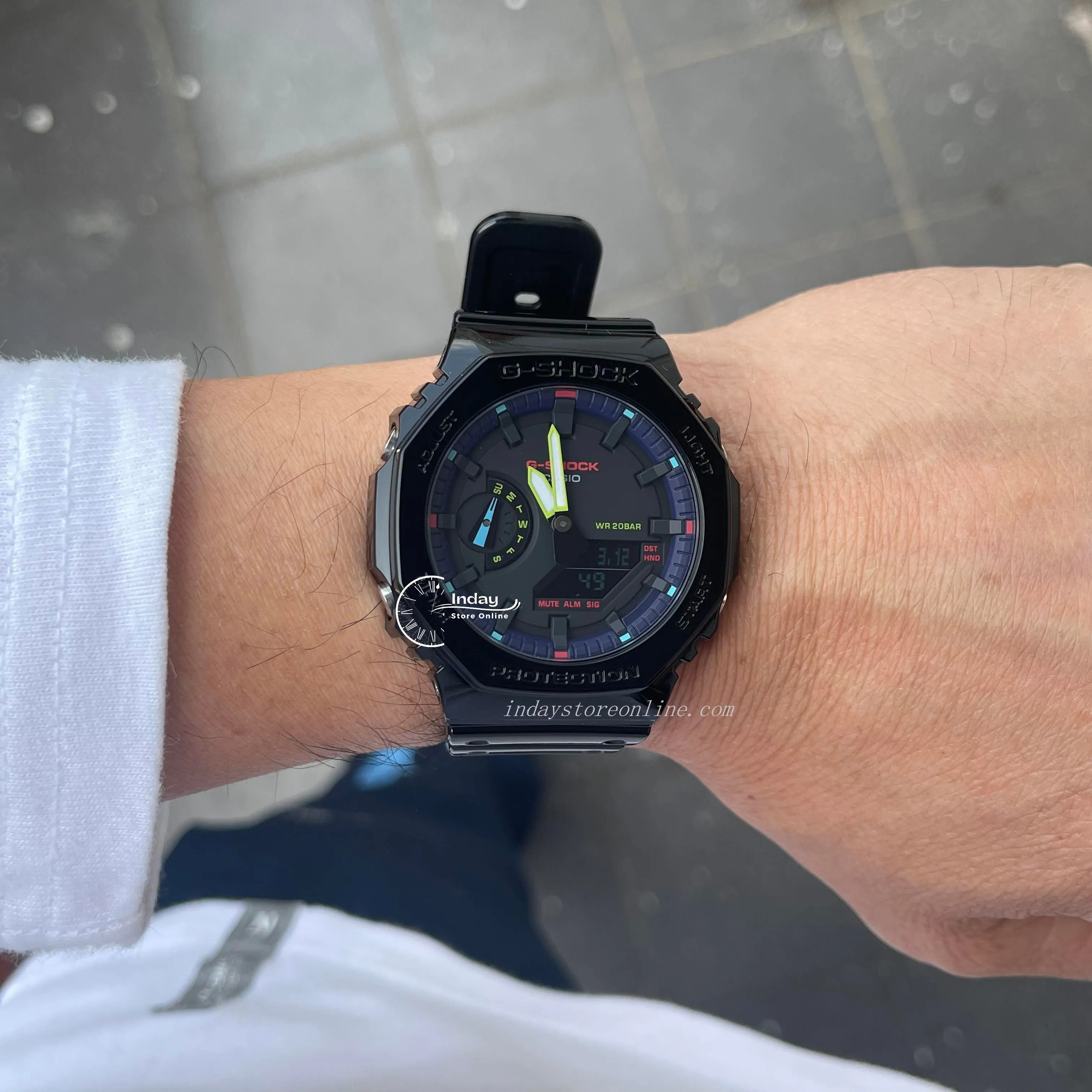 Casio G-Shock Men's Watch GA-2100RGB-1A Virtual Rainbow line up 2100 Series